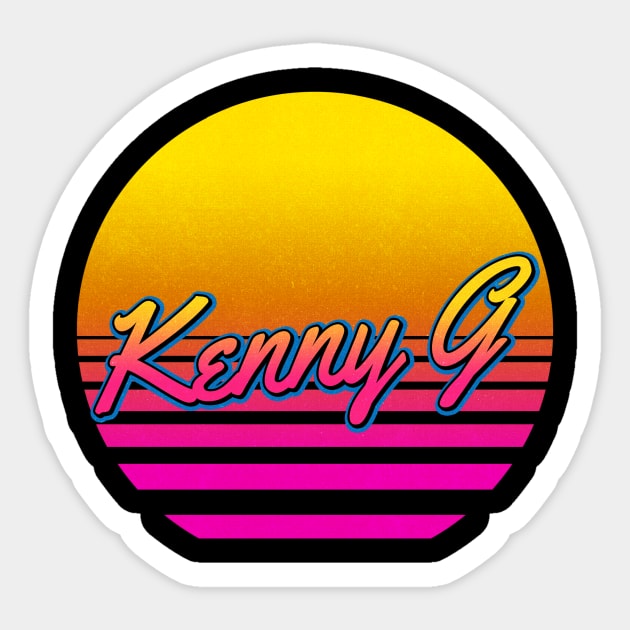 Kenny G Personalized Name Birthday Retro 80s Styled Gift Sticker by Jims Birds